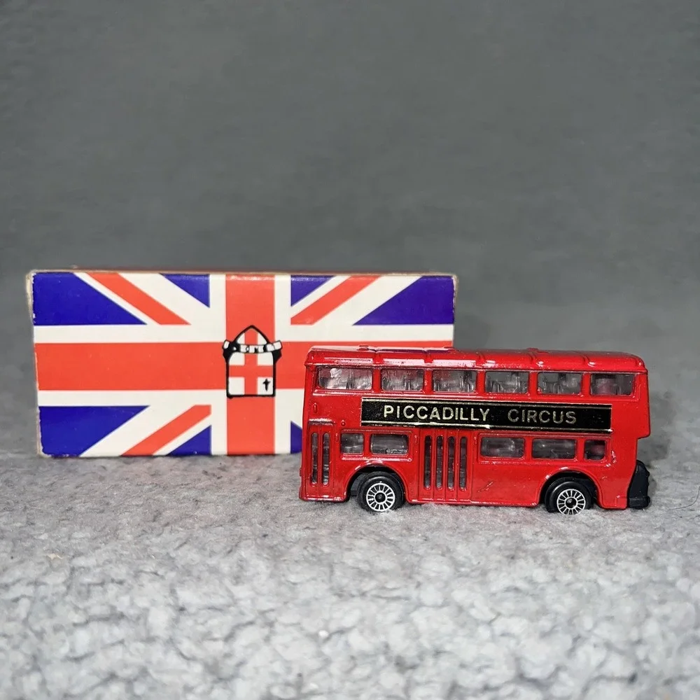 NOS London Metal Double Decker Bus Piccadilly Circus Lambert Souvenirs England‎